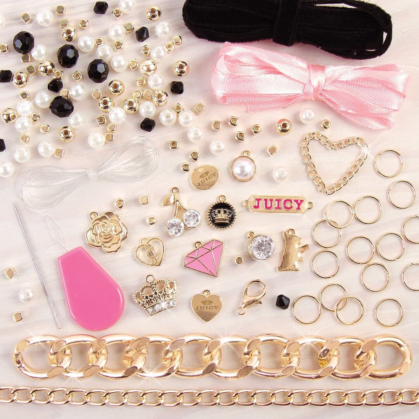 Make It Real Juicy Couture Bracelet Making Kit Make 5 Chains - 12 Charms BNIB