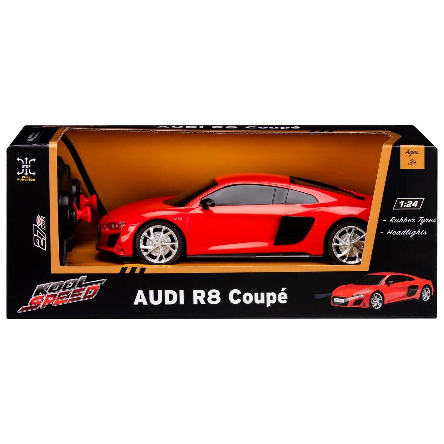 New Kool Speed Audi R8 Coupe RC Replica Car 1:24 scale Remote Controlled Gift 3+