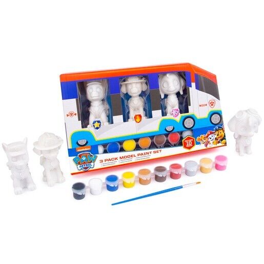 Paw Patrol Model Figures Paint Your Own Character Model Set Childrens