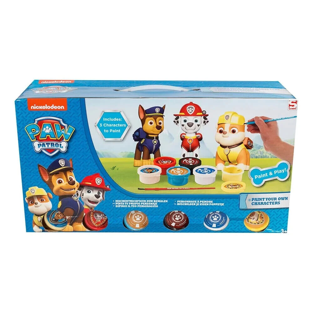 Paw Patrol Model Figures Paint Your Own Character Model Set Childrens