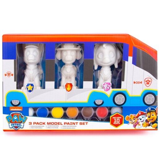 Paw Patrol Model Figures Paint Your Own Character Model Set Childrens