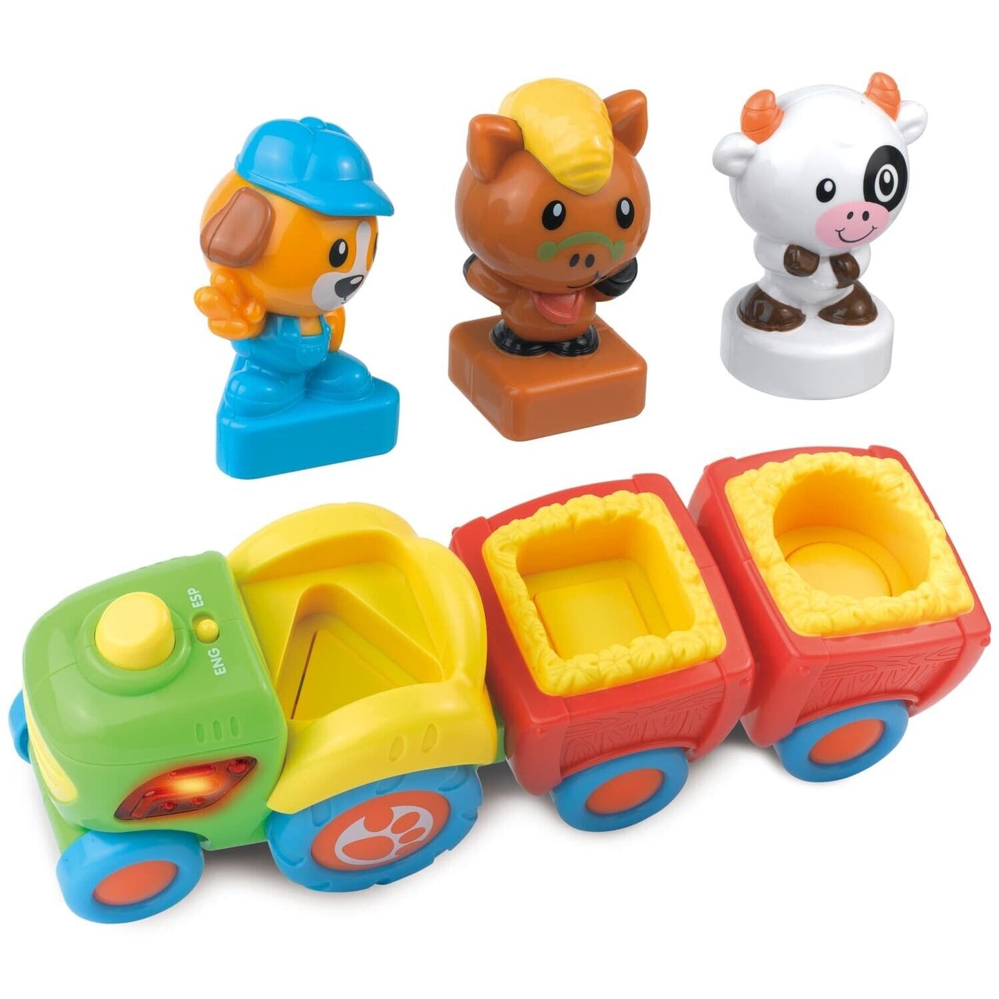 Giggle and Grow Farm Tractor For Kids, Includes 3 Animals, 34 x 9.2 x 22.2cm