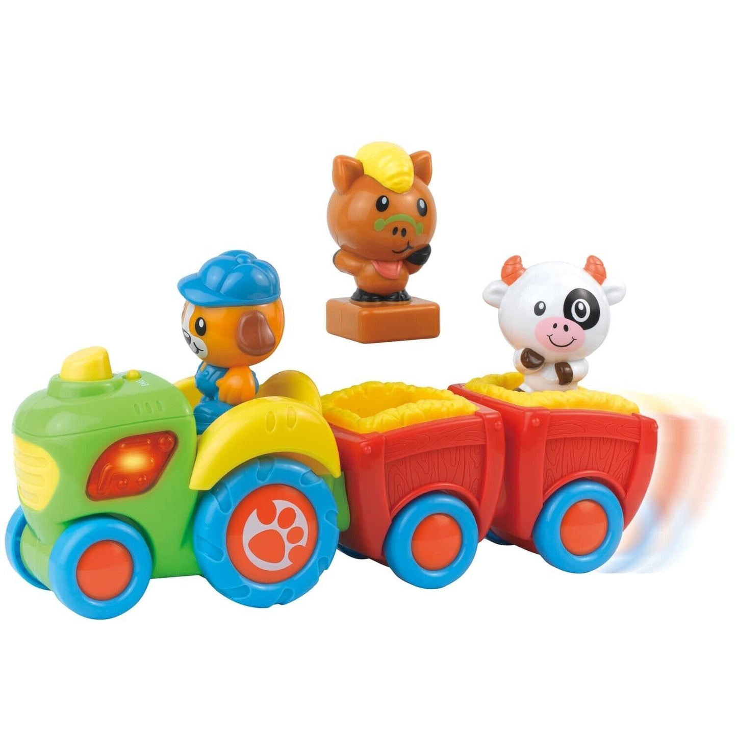 Giggle and Grow Farm Tractor For Kids, Includes 3 Animals, 34 x 9.2 x 22.2cm