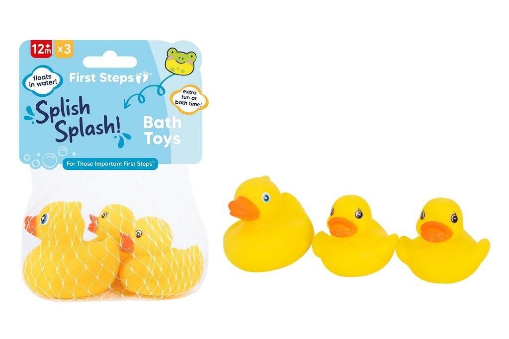 First Steps Vinyl Duck Family Bath Toys