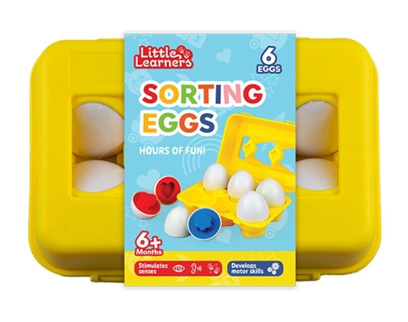 LITTLE LEARNERS SORTING EGGS NEW SEALED Hours Of Fun For Toddlers  6 Pack