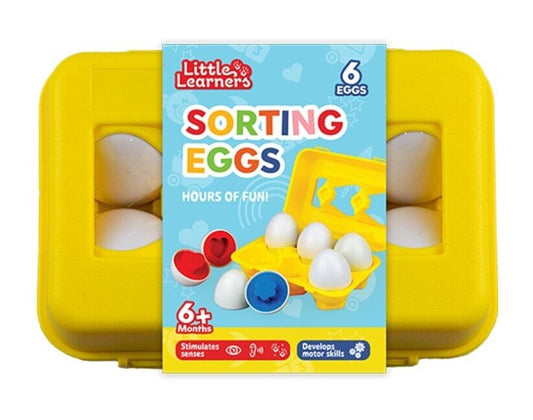 LITTLE LEARNERS SORTING EGGS NEW SEALED Hours Of Fun For Toddlers  6 Pack