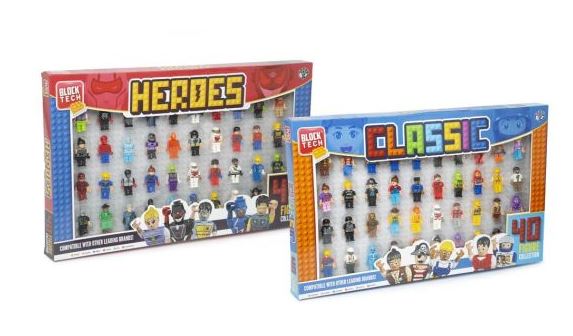 Pack of 40 Block Tech Figure Set - Multicolour - Unleash Your Inner Hero!