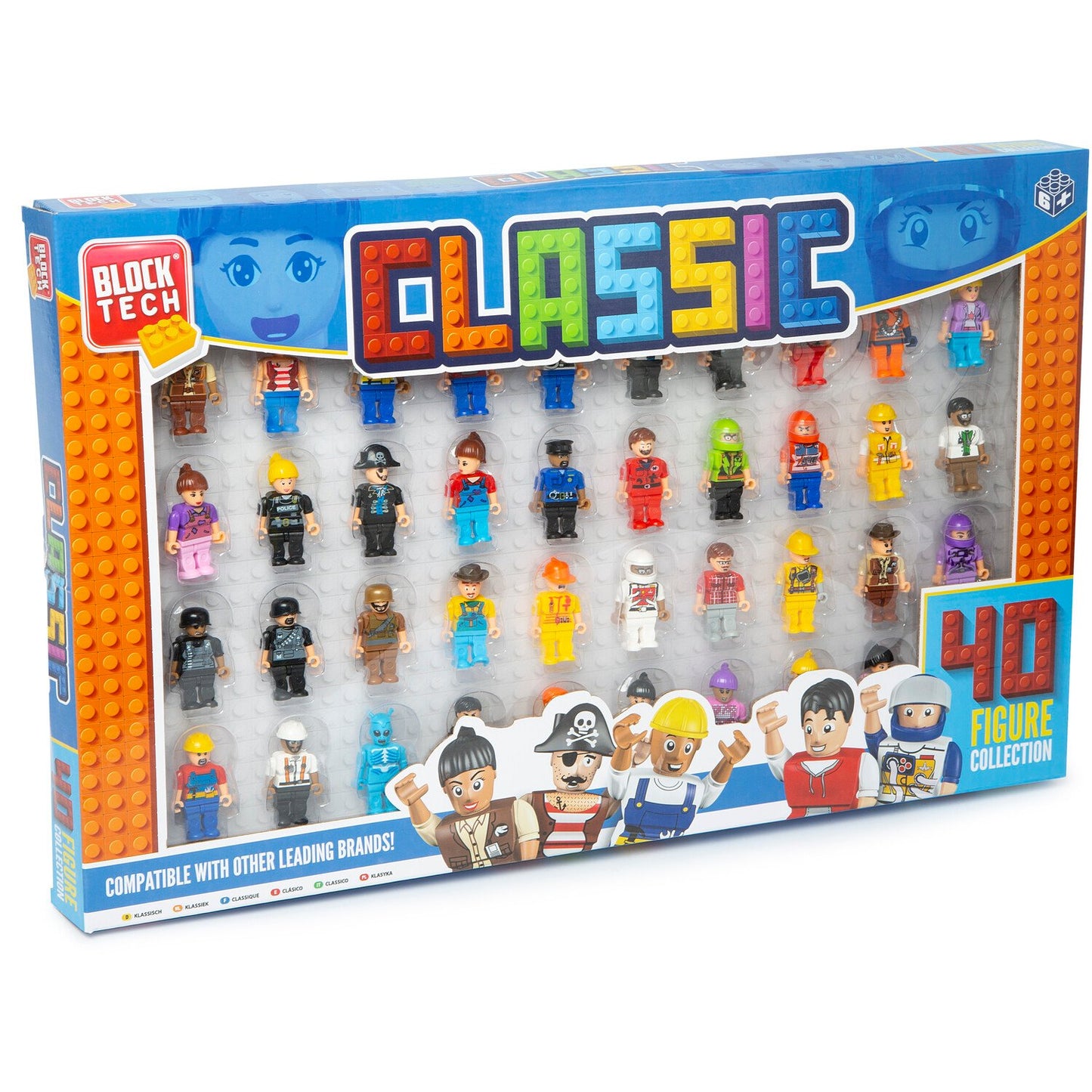 Pack of 40 Block Tech Figure Set - Multicolour - Unleash Your Inner Hero!