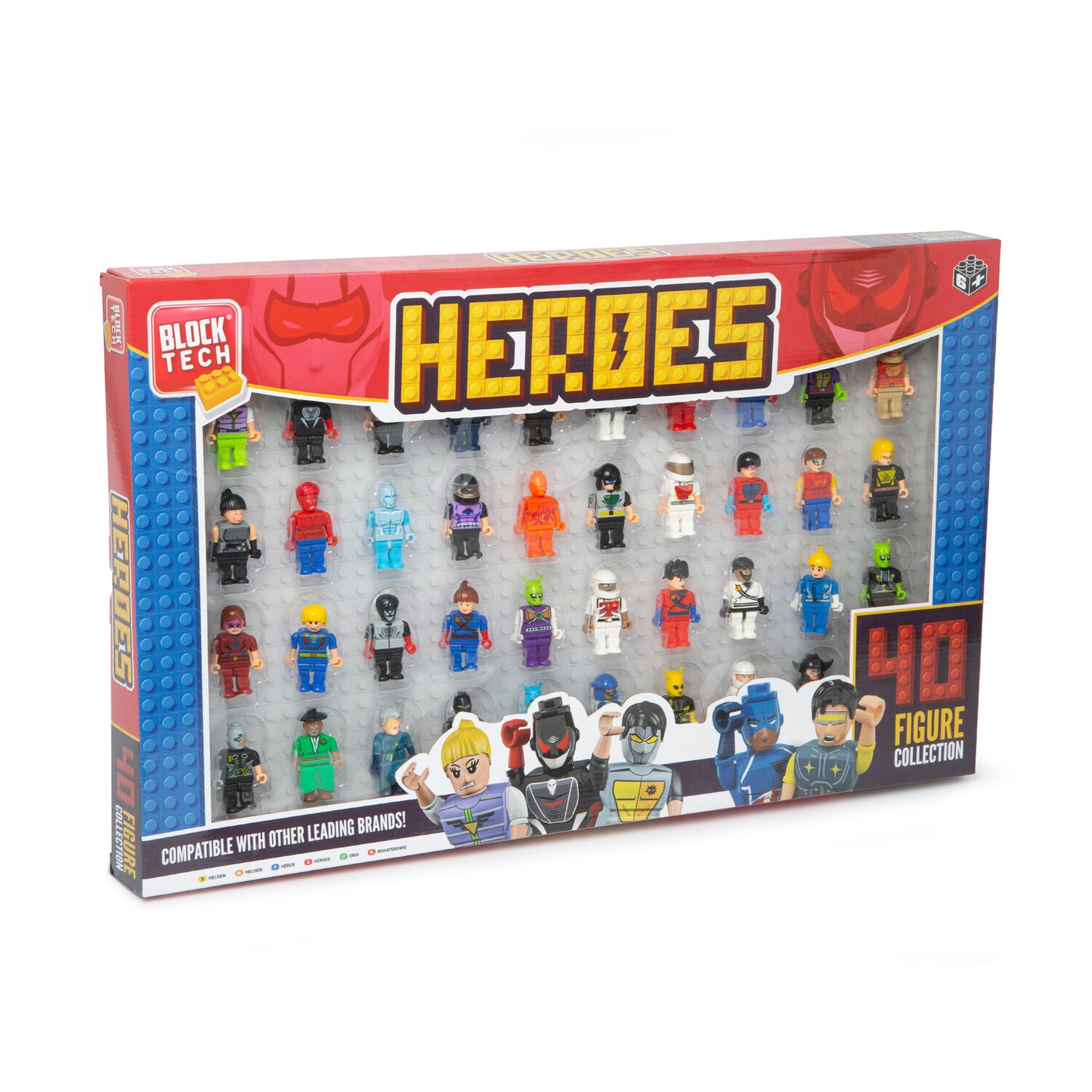 Pack of 40 Block Tech Figure Set - Multicolour - Unleash Your Inner Hero!