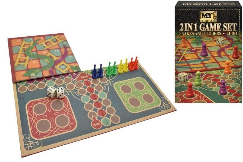 Unleash Your Inner Gamer 2 IN 1 SNAKES & LADDERS AND LUDO GAME SET!