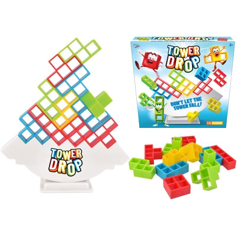 Experience Thrilling Fun with Tower Drop Game - 32PC Set for Hours of Entertainm