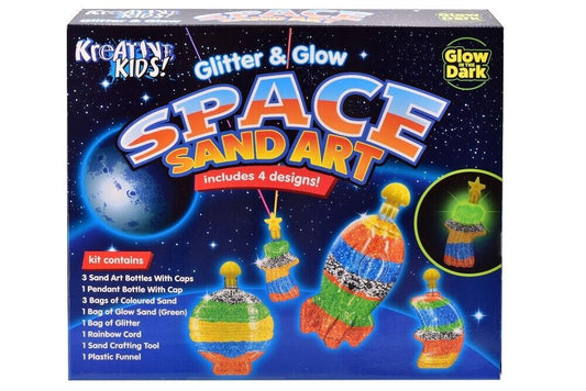 Galactic Glow: Space Moving Sand Art Toy Craft Kit with Glitter