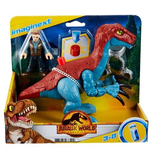 IMAGINEXT Jurassic World Dominion THERIZINOSAURUS AND OWEN Figure Set