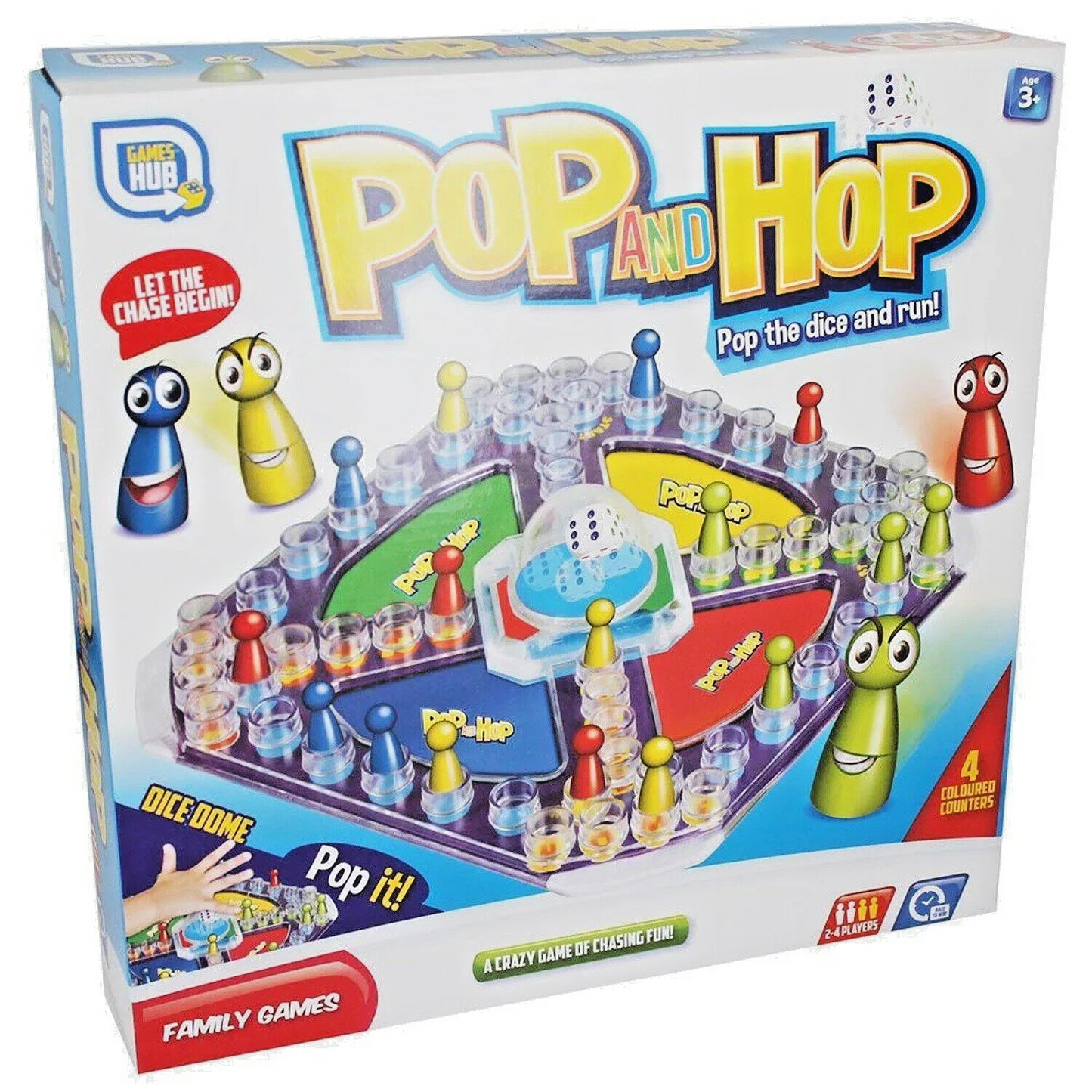 Hop And Pop Kids Family Frustration Board Childrens Family Game Ludo Classic Toy