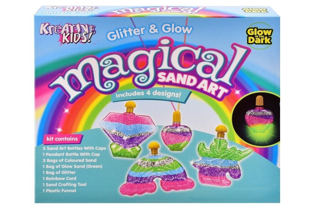 Experience the Enchantment: Glitter and Glow Magical Sand Art Kit for Kids Craft