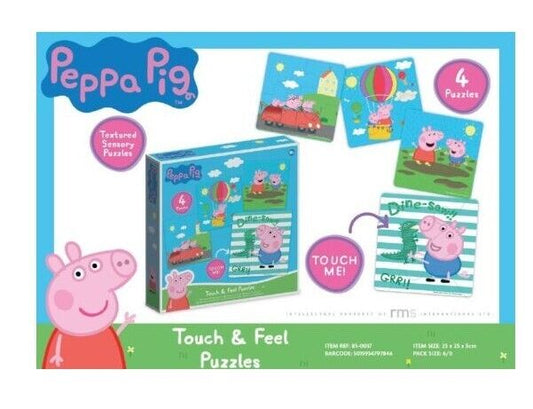 Official Peppa Pig Set Of 4 Sensory Puzzles For Kids/Children Problem Solving