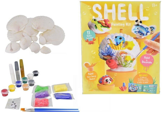 Shell Painting Kit 11 sea shells, 6 googly eyes, 2 glitter glue Fun and Creative