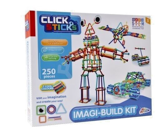 CLICKSTICKS IMAGI BUILD KIT GAME  playset 250 pcs for ages 3+ Great Gift