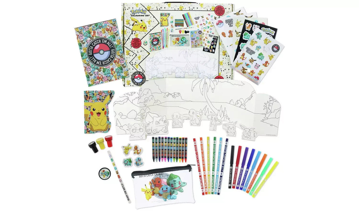 Pokémon Large Art Set Is Packed Full Of Coloring Fun Encourages Activity Set