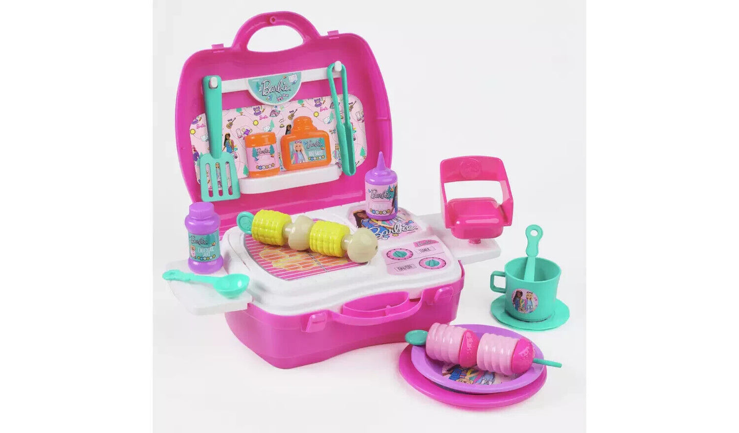 Barbie Role Play Toy Glamping Kitchen Set