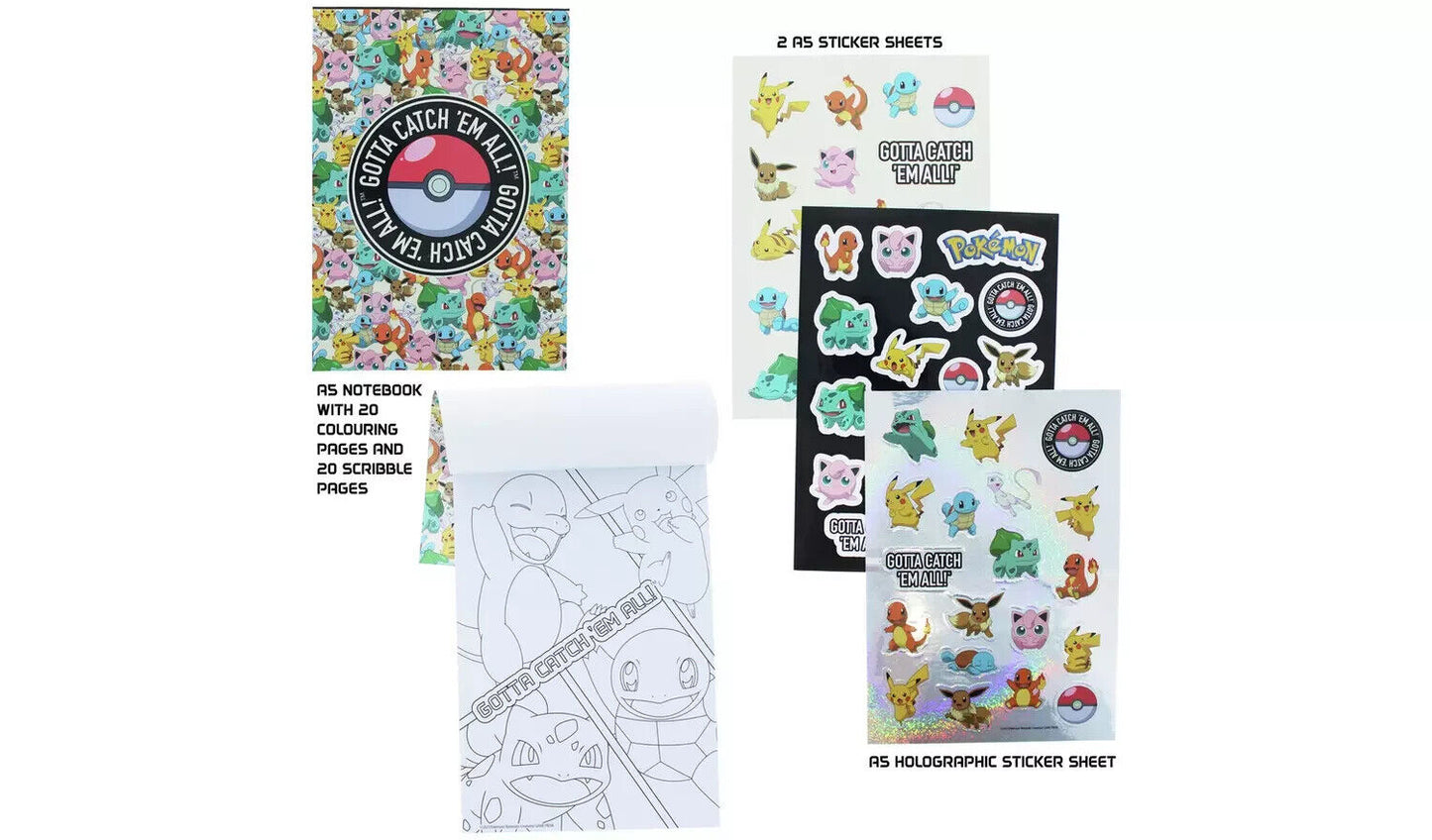 Pokémon Large Art Set Is Packed Full Of Coloring Fun Encourages Activity Set