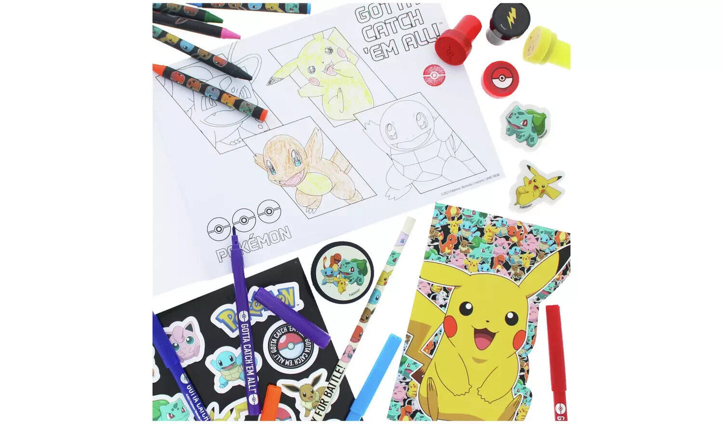 Pokémon Large Art Set Is Packed Full Of Coloring Fun Encourages Activity Set