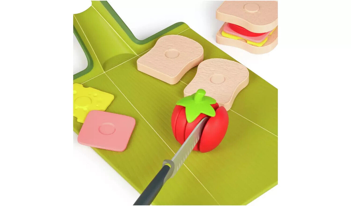 Joseph Joseph Play Pretend Sandwich Set with a Fun-to-Chop Toy Tomato