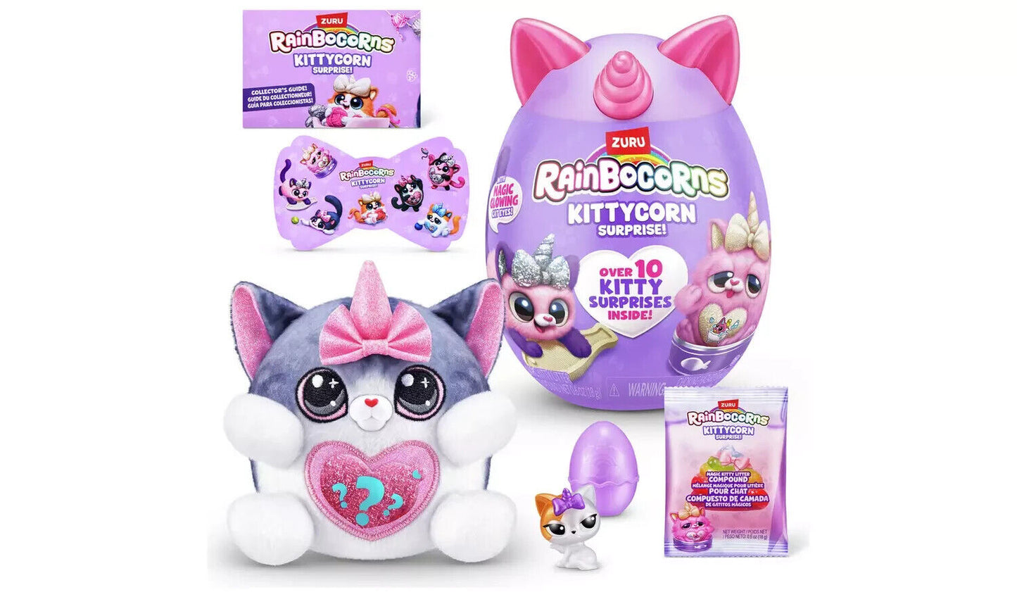 Rainbocorn - Kittycorn Surprise, Pink Ears, Glowing Eyes, 10 Surprises  New