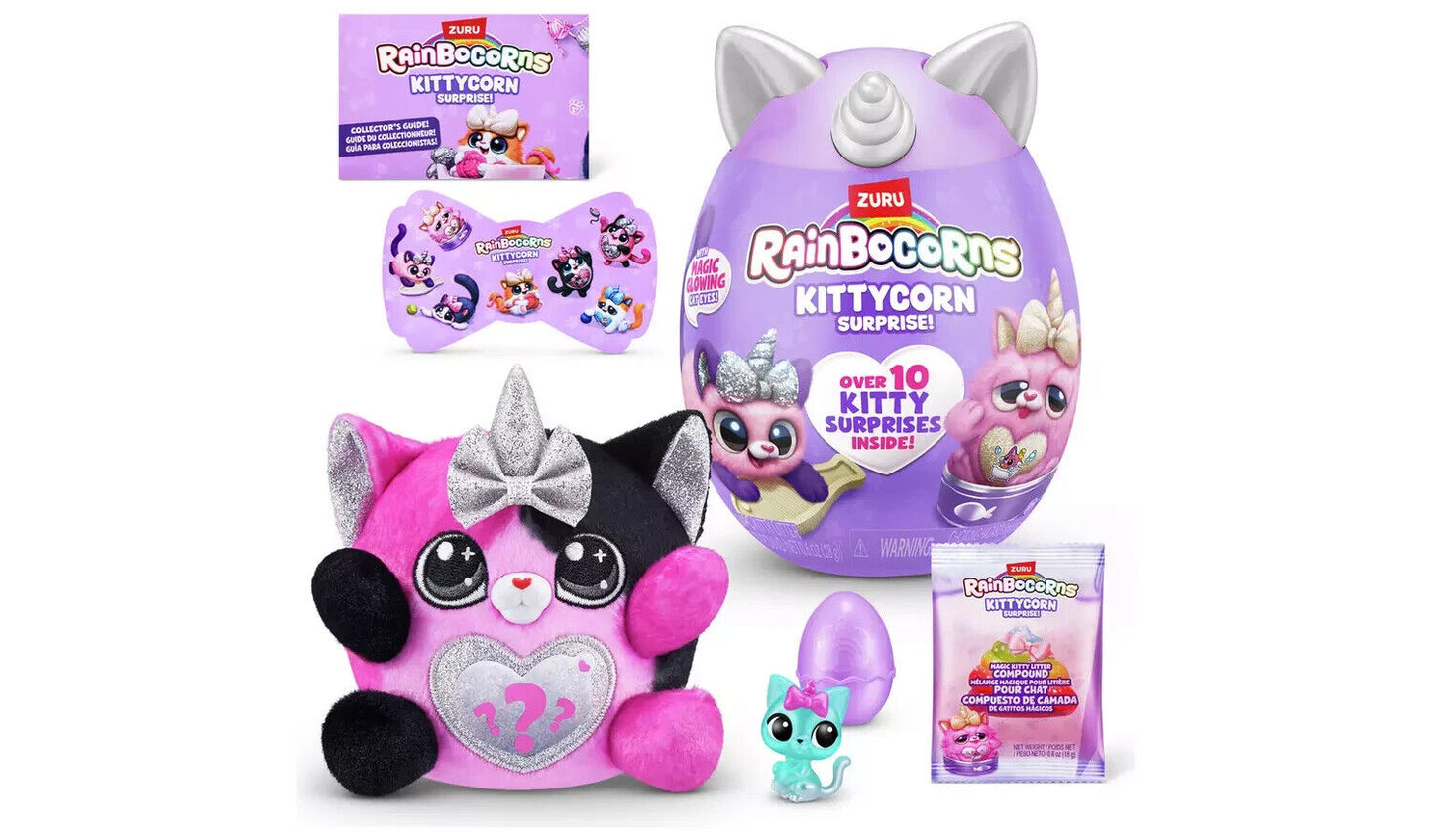 Rainbocorn - Kittycorn Surprise, Pink Ears, Glowing Eyes, 10 Surprises  New