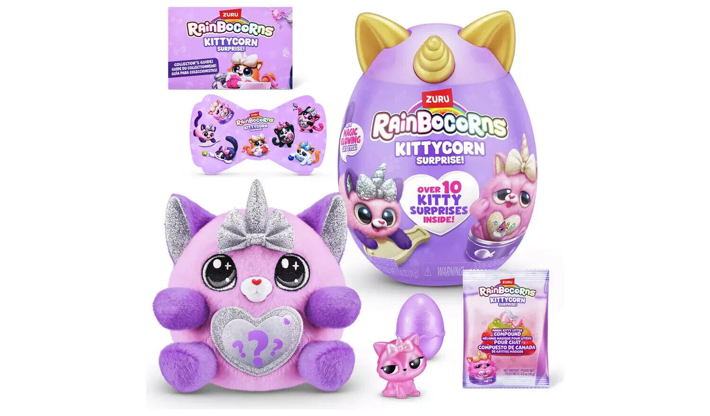 Rainbocorn - Kittycorn Surprise, Pink Ears, Glowing Eyes, 10 Surprises  New