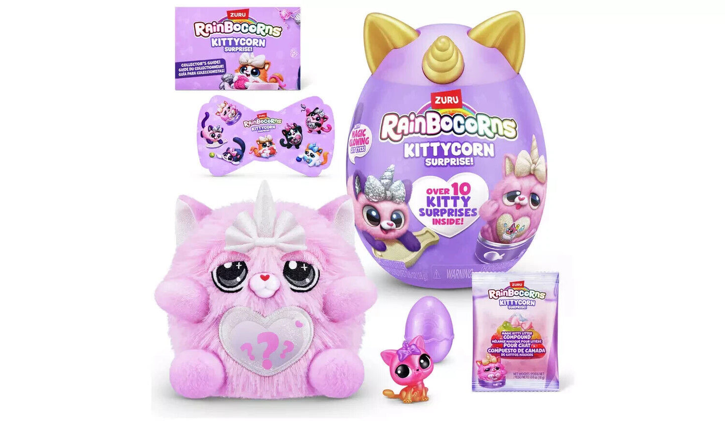 Rainbocorn - Kittycorn Surprise, Pink Ears, Glowing Eyes, 10 Surprises  New